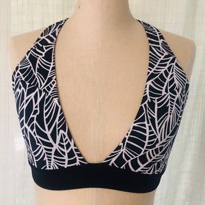 Lululemon Shanti Surf cross back top black / white